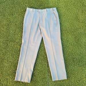 Jos A Bank Leadbetter Golf Men's Dress Pants Gray Business Casual Trousers 36x32